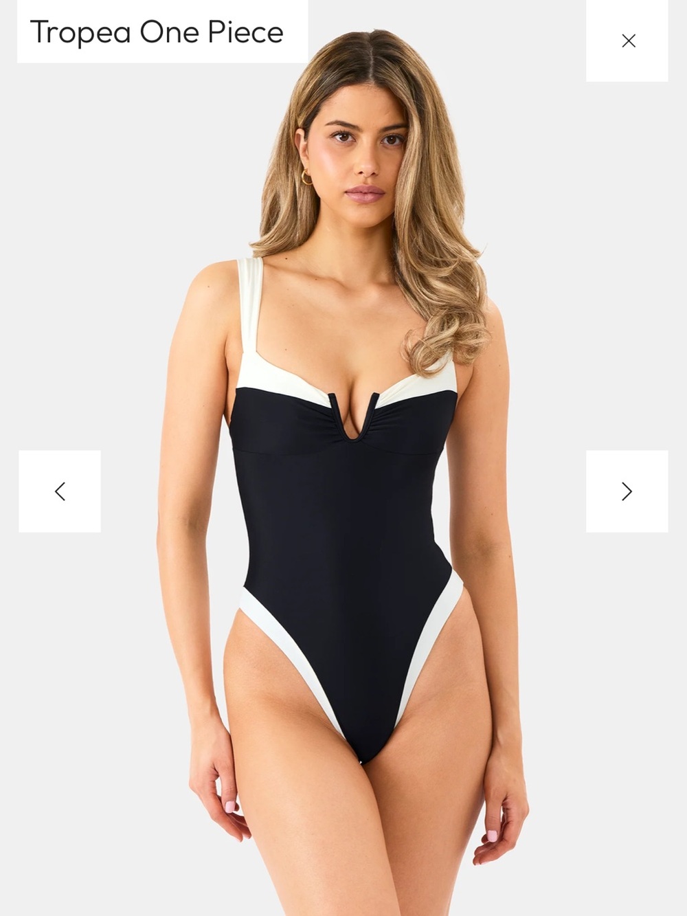 Tropea One Piece Swimsuit — Black and White